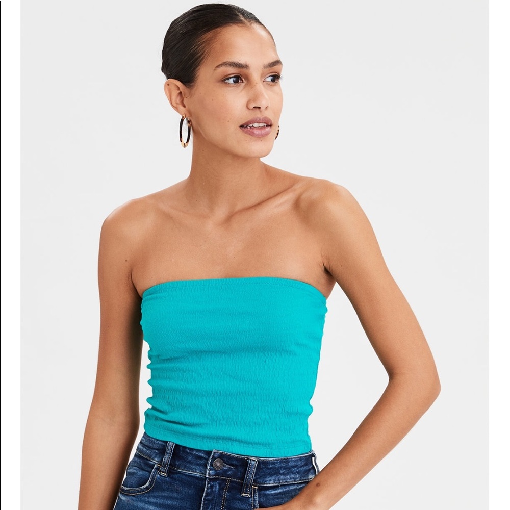 American Eagle Smocked Tube Top